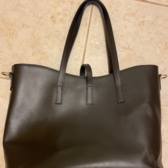 Antonella Ferrante Genuine Leather Made in Italy Black Tote Shoulder‎ Bag - Picture 3 of 11